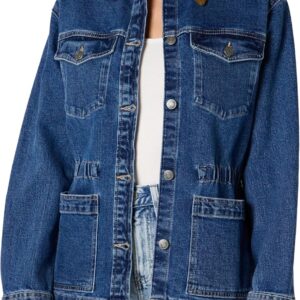 Amazon Essentials Women's Regular-Fit Low Stretch Denim Cinched Waist Barn Jacket