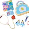 Bluey Cloud Bag Doctor's Set, Doctor Check Up Set, Toy Doctor's Playset with 7 Play Pieces