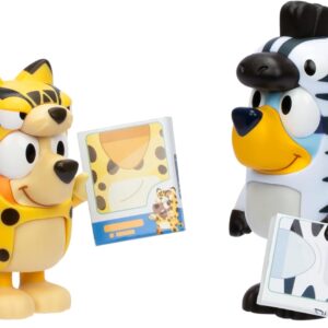 Bluey Figure 2-Pack - Animal Costumes, 2.5 Inch Figures with Accessories, Kids Can Recreate Their Favorite Moments from The Episode - Onesies