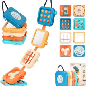 Busy Board for 1 Year Old, Travel Toys for Toddler 1-3, Montessori Busy Board Busy Cube, Toys Gifts for 1 Year Old Boy Girl