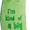 Catstages Crunchy Pickle Kicker Toy with Catnip and Dental Mesh, Pickle Shape, Plush and Crinkle Cat Toy for Kicking, Tossing, and Teeth Cleaning, Green
