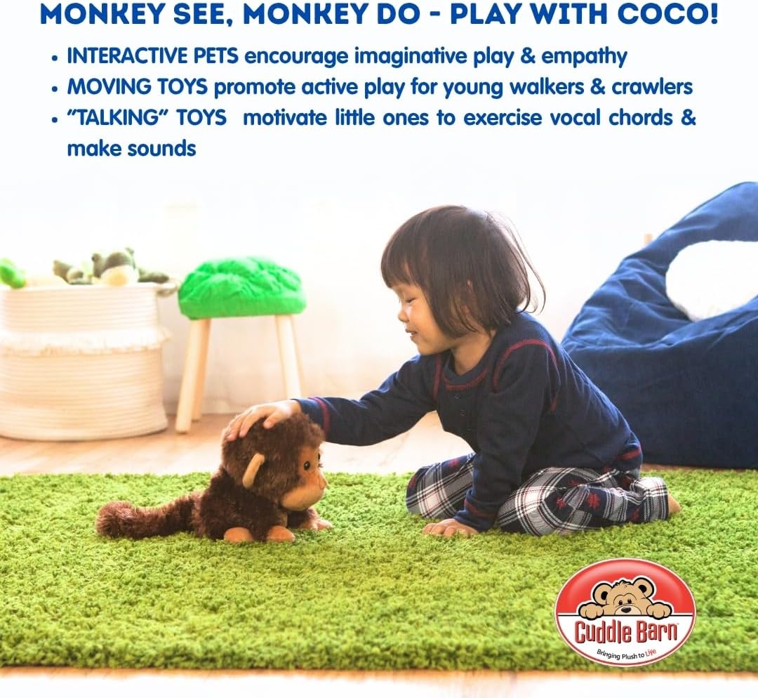 Cuddle Barn - Crackin' Up Coco | Super Soft Animated Twirling Moving Monkey Stuffed Animal Plush Toy | Spins Around Making Monkey Sounds, 10 Inches - Image 5