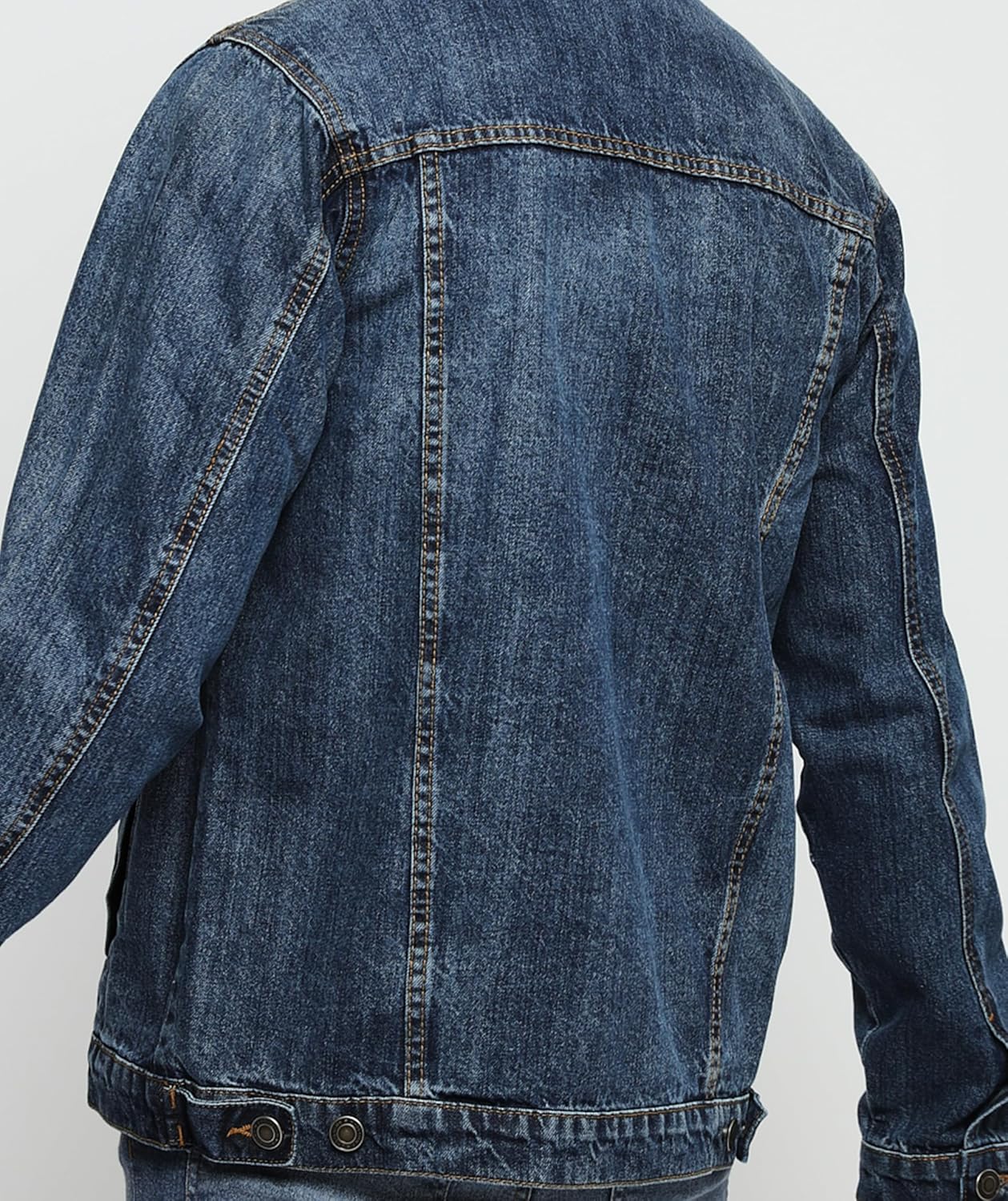 Denim Jacket Men - Casual Vintage Regular Fit Button Down Trucker Style \u2013 Mens Jean Jackets Stylish Everyday Outerwear - Image 5