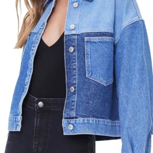 Forever 21 Women's Colorblock Denim Jacket