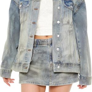 Forever 21 Women's Mineral Wash Denim Trucker Jacket