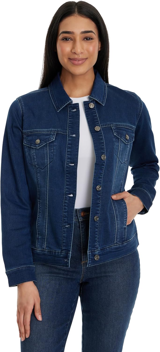 Gloria Vanderbilt Women's Amanda Knit Denim Jacket Standard - Image 4