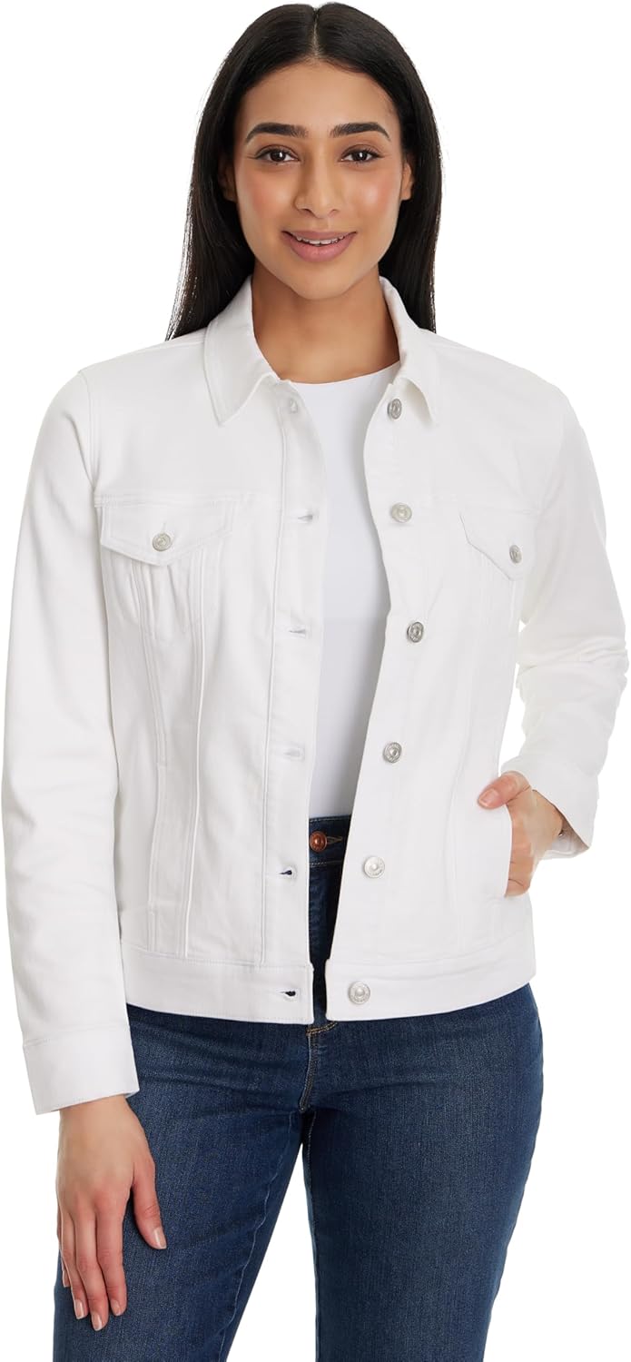 Gloria Vanderbilt Women's Amanda Knit Denim Jacket Standard