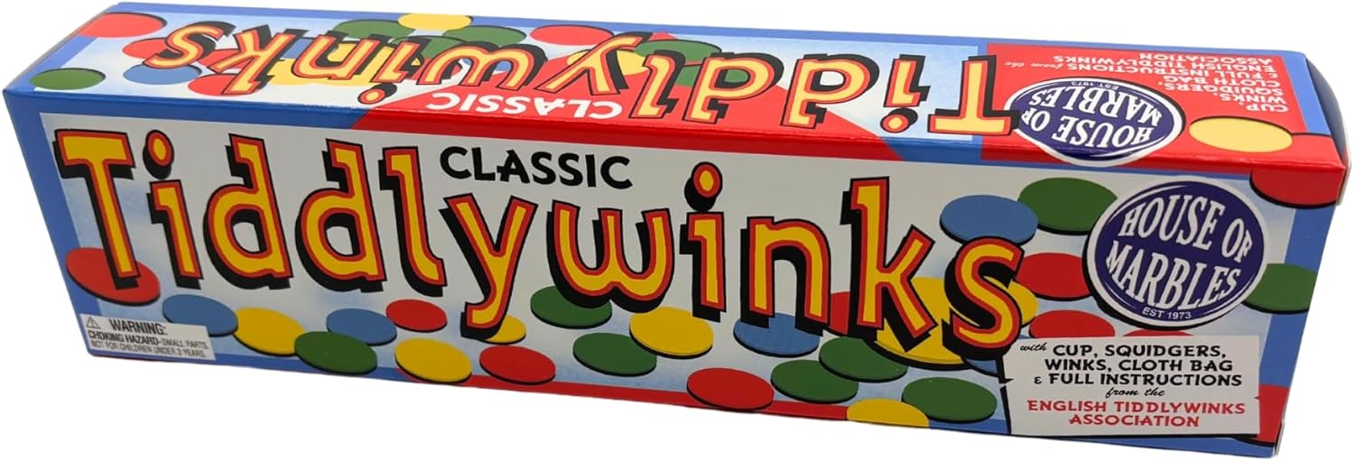 House of Marbles Tiddlywinks, Traditional Family Game with 28 Multicolored Pieces, a Timeless Retro Classic Travel Game for Kids or Adults with a Nostalgic Educational Board Game Feel