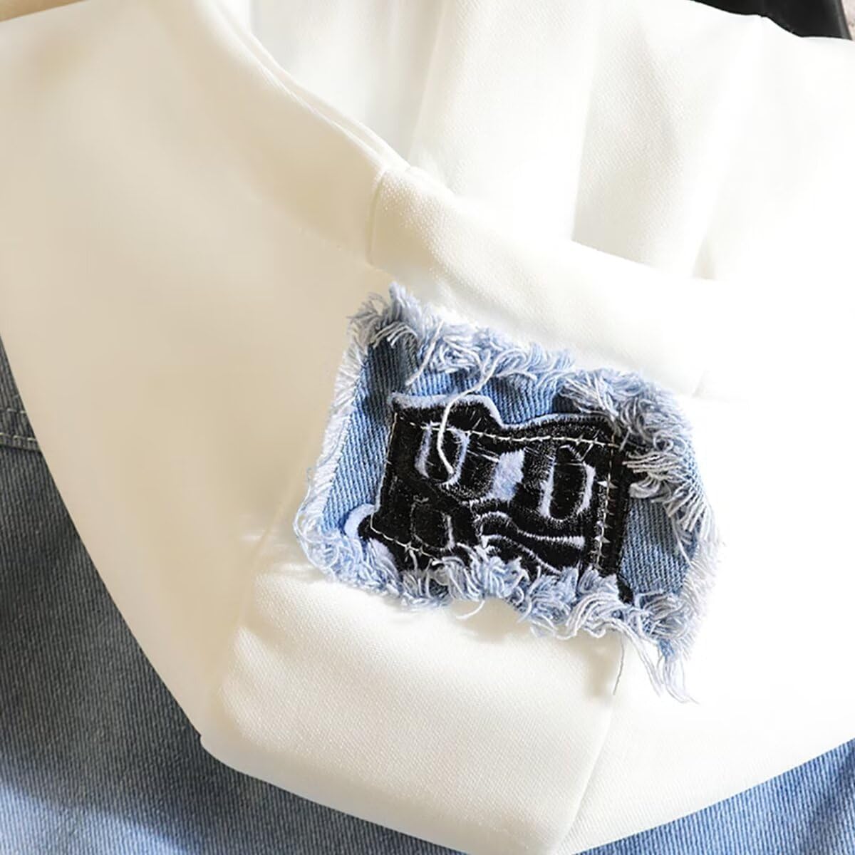 KPOP Rapper Denim Jacket Jeans Love Printed Fashion Sport Hip Hop Hoodie - Image 4