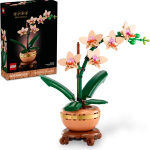 LEGO Botanicals Mini Orchid Building Set - Artificial, Fake Orchid for Home Decor, Adults Ages 18+ - Gift for Birthdays - Indoor Plant Decorations for Table, Desk, Office - 10343