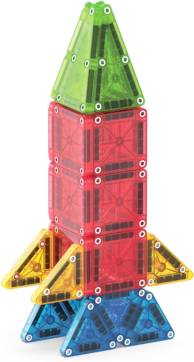 MAGNA-TILES microMAGS 26-Piece Travel Magnetic Construction Set – Bold Colors, The Original Magnetic Building Brand - Image 8