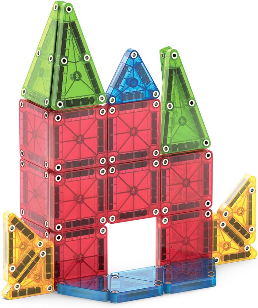 MAGNA-TILES microMAGS 26-Piece Travel Magnetic Construction Set – Bold Colors, The Original Magnetic Building Brand - Image 9