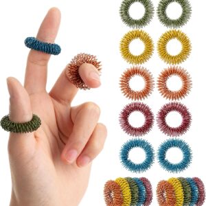 Mr. Pen- Spiky Sensory Rings, 10 Pack, Assorted Colors, Stress Relief Fidget Sensory Toys, Fidget Rings, Fidget Ring for Anxiety, Stress Relief Rings, Massager for Fidget, Sensory Ring