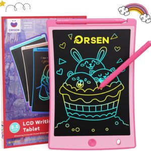 ORSEN Colorful 8.5 Inch LCD Writing Tablet for Kids, Electronic Sketch Drawing Pad Doodle Board, Toddler Easter Basket Stuffers Toys Activity Games Birthday Gifts for 3 4 5 6 7 8 Year Old Girls