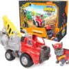 Rubble & Crew, Charger\u2019s Crane Grabber Toy Truck with Movable Parts and a Collectible Action Figure, Kids Toys for Ages 3 and Up