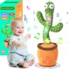 SANJOIN Dancing Talking Cactus Toy for Baby Toddler, Boys Girls Gifts Singing Mimicking Recording Repeating What You Say Baby Toys with 120 English Songs (Adjustable Volume)