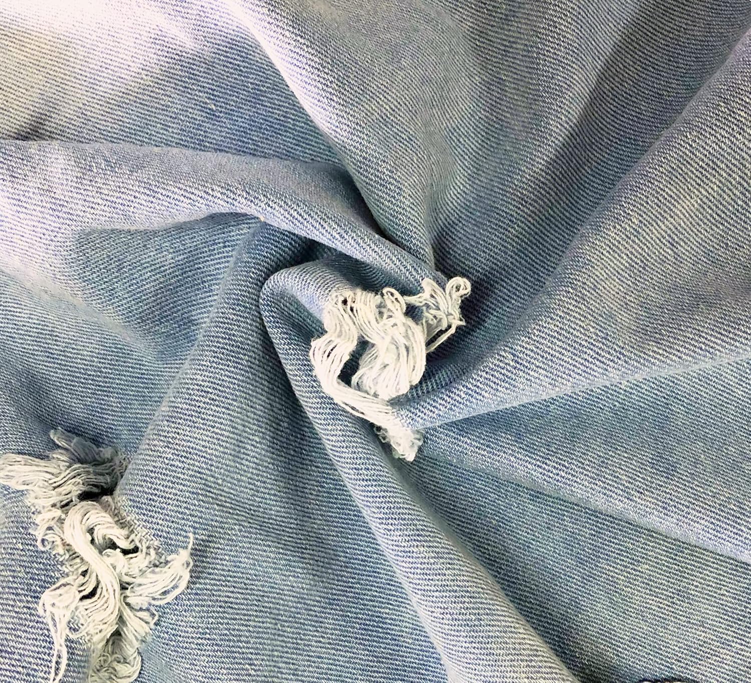 SeNight Women's Jean Jacket Long Sleeve Classic Distressed Fray Hem Tassels Denim Trucker Jackets - Image 5