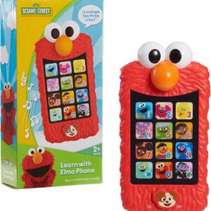 SESAME STREET Learn with Elmo Pretend Play Phone, Learning and Education, Kids Toys for Ages 2 Up by Just Play