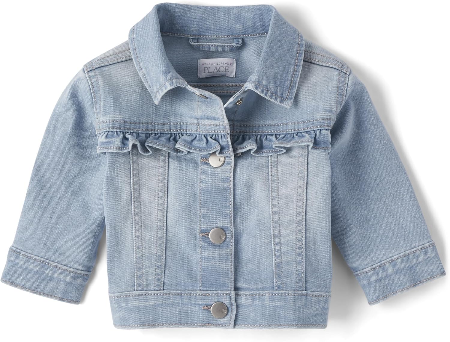 The Children's Place baby girls Ruffle Denim Jacket