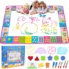 Water Doodle Mat - Kids Painting Writing Doodle Toy Board - Color Doodle Drawing Mat Bring Magic Pens Educational Toys for Age 3 4 5 6 7 8 9 10 11 12 Year Old Girls Boys Age Toddler Gift (Pink)