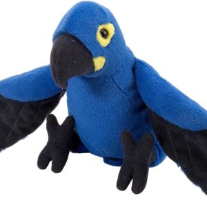 Wild Republic Hyacinth Macaw Plush, Stuffed Animal, Plush Toy, Gifts for Kids, Cuddlekins 8 Inches,Multi